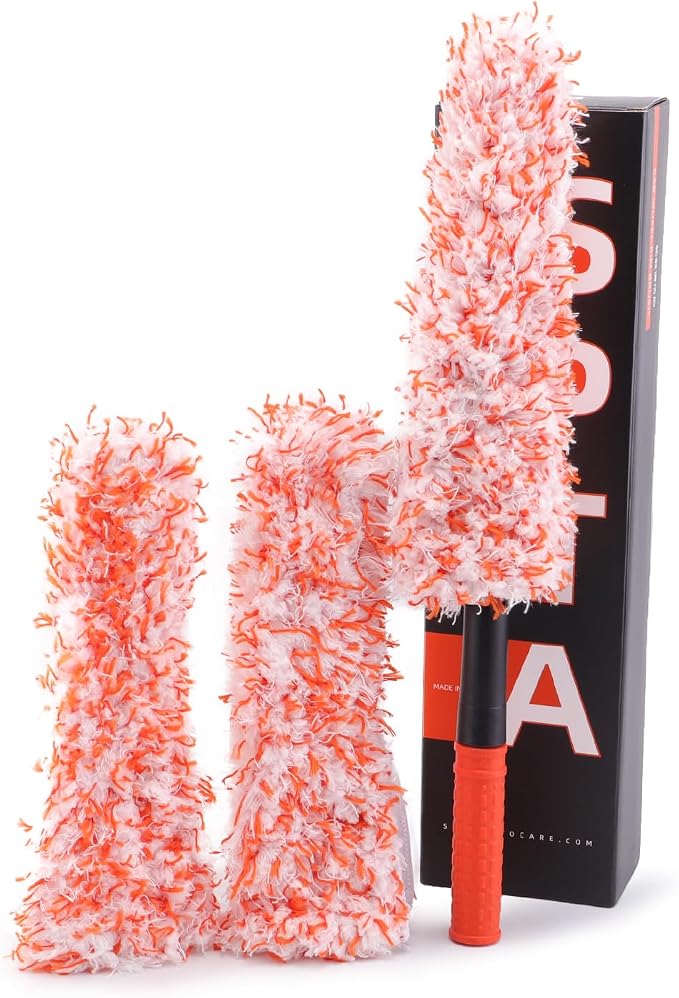 Microfiber Wheel Brush, SPTA Removable Car Wheel Cleaning Brush by SPTA