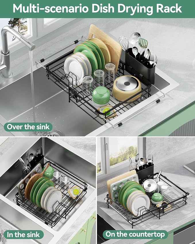 Expandable in Sink Dish Drying Rack - Image 2