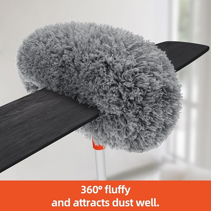 Baseboard Cleaner Tool with Handle, Extendable Long Handle Baseboard Cleaning - Image 3