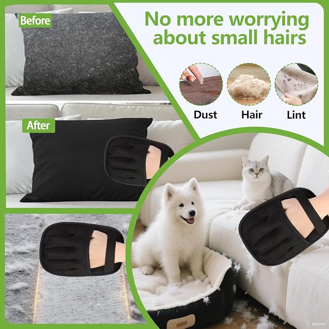 2 Packs Electrostatic Pet Hair Remover Glove - Image 3