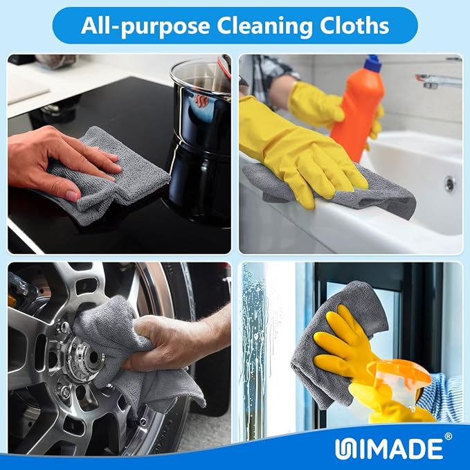 Microfiber Cleaning Cloth, 20 Pack Reusable Microfiber Towels - Image 7