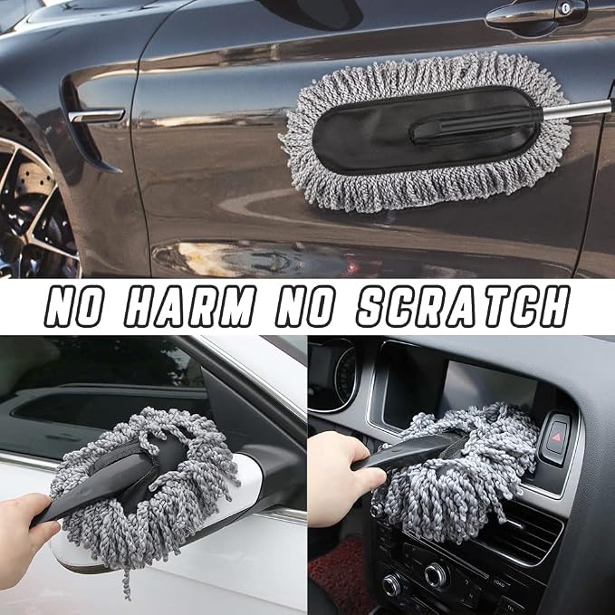 Microfiber Car Duster Cleaning and Car Dash Brush Supplies - Image 3