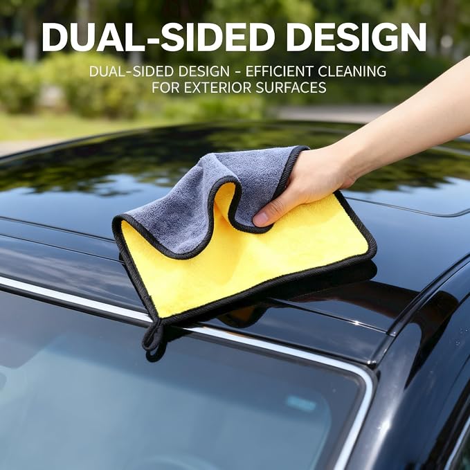 Ultrasoft, Thick and Quick Drying Car Microfiber Cleaning Towel 800GSM - Image 3
