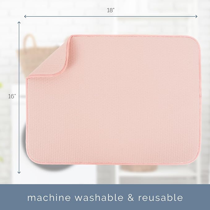 S&T INC. Dish Drying Mat XL, 18” x 24”, Absorbent Microfiber Kitchen Counter Mat - Image 7