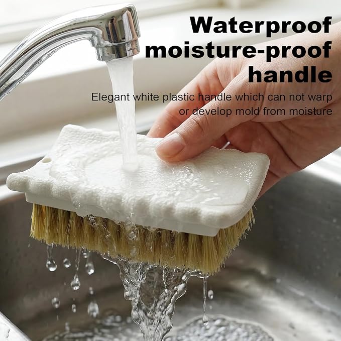 2 Pack Natural Boar Bristle Laundry Stain Brushes, Effectively Removes Tough - Image 3