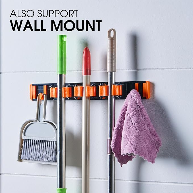 Unjumbly Broom Holder Wall Mount, Drilling Free Mop and Broom Holder - Image 7