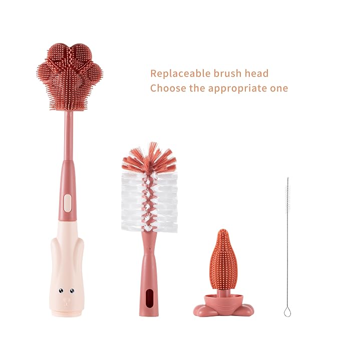 Chemimoso Cup Cleaning Brush, Silicone Baby Bottle Brush - Image 2