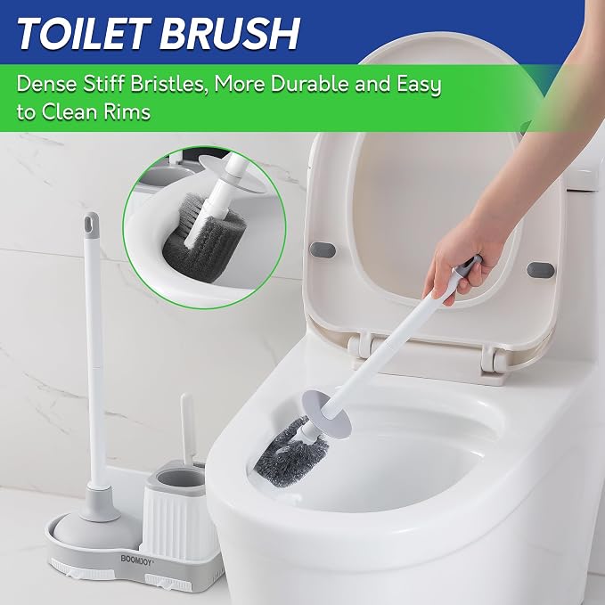 BOOMJOY Toilet Brush and Plunger Set - Image 4