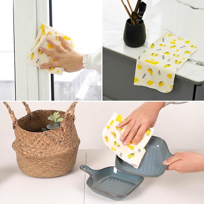Reusable Dishcloths Kitchen Towels Cotton: 30 Packs 10X10 Washable Roll - Image 3