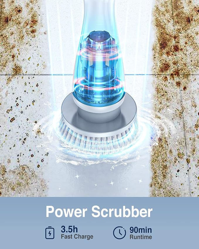 LABIGO Electric Spin Scrubber, Cordless Cleaning Brush Scrubber - Image 3