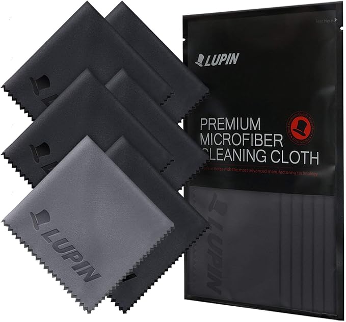 Lupin Microfiber Cleaning Cloths, 6 Pack Premium Ultra Lint Free Polishing Cloth by Ringke