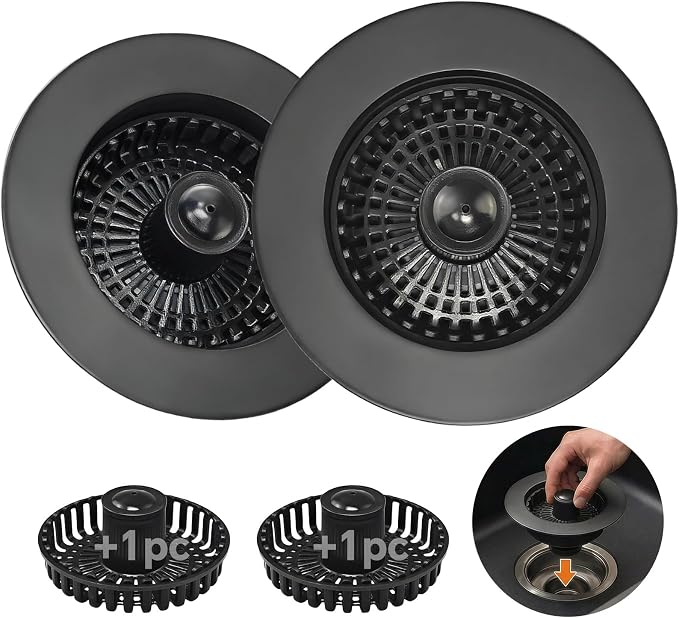 Kitchen Sink Stopper, 3 in 1 Pop Up Kitchen Sink Drain Strainer, by BLAZEAVIAN
