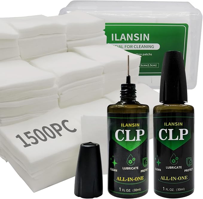 3000/1500PCS Gun Cleaning Patches+CLP Oil, Professional Wipes by ILANSIN
