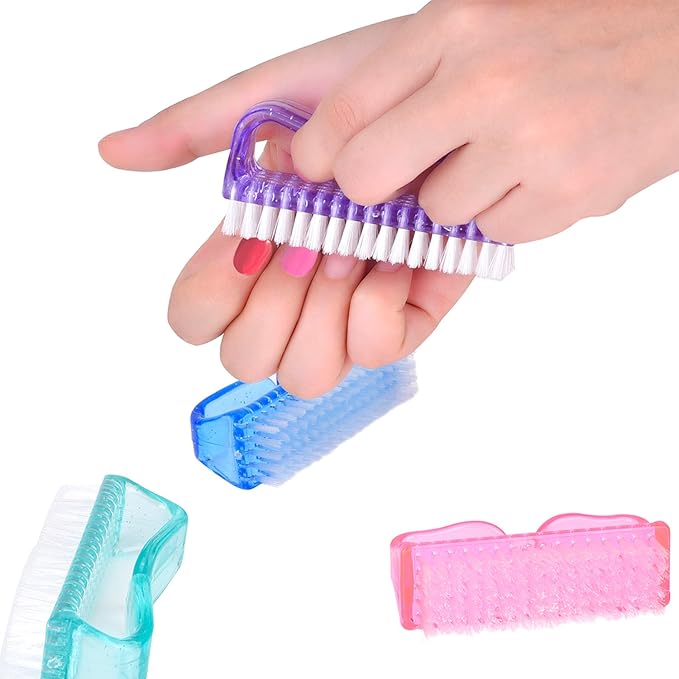 EBOOT 4 Pieces Handle Plastic Nail Brush Nail Hand Scrubbing Cleaning Brush - Image 2