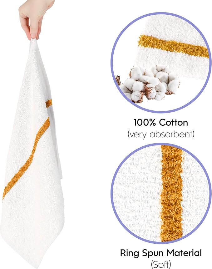 Nabob Wipers Kitchen Bar Mop Terry Towels 12 Pack - Image 3