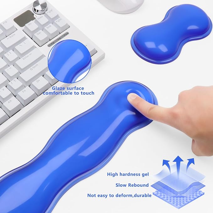Gel Keyboard and Mouse Wrist Rest, Cute Wrist Support and Arm Support Keyboard - Image 3