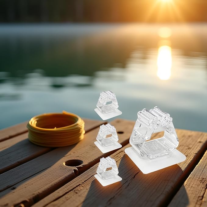 4Pcs Clear Fishing Rod Holder. Mounted Fishing Pole Holder, Wall-Mounted - Image 4