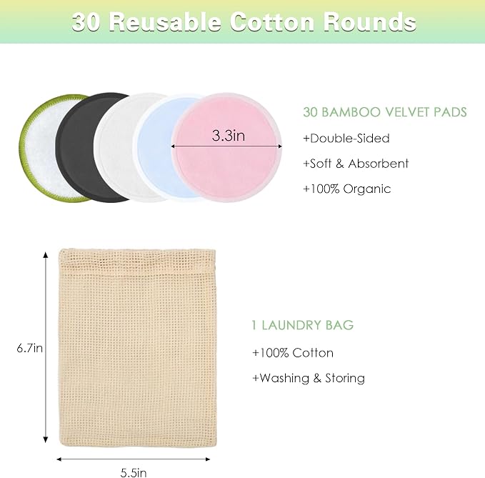Chloven Reusable Cotton Rounds - Image 7
