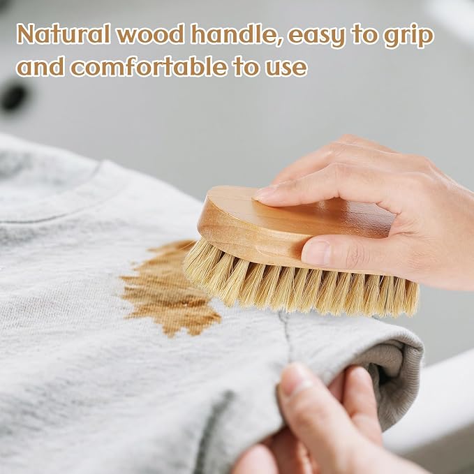 3 Pcs Wood Laundry Stain Brush Stain Remover Brushes - Image 4