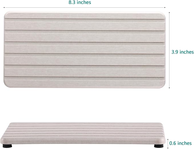 2 PCS Water Absorbent diatomite Coasters, 8.3" x 4" Water Absorbing Stone Tray - Image 6