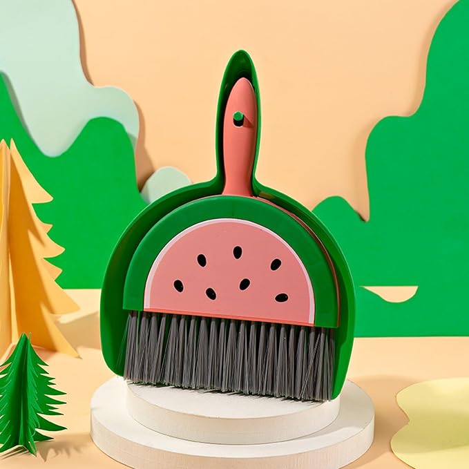 Mini Dustpan and Brush Set, Household Fruit Shape Handheld Dust Pan - Image 3