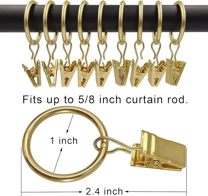 44 Pack Metal Curtain Rings - Image 2