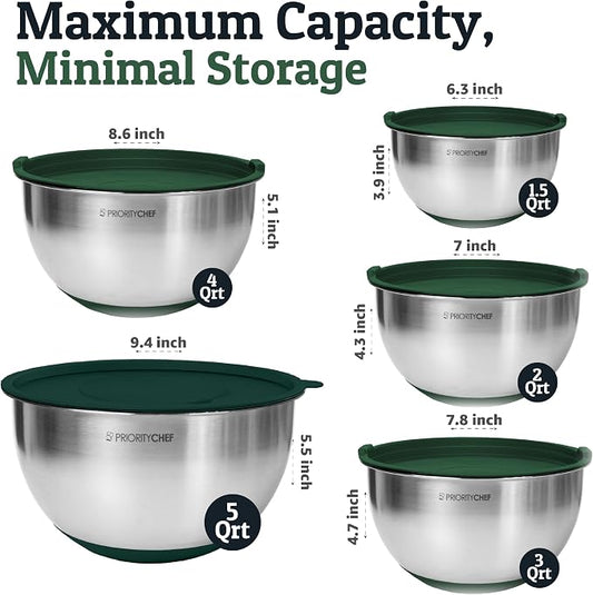Priority Chef Stainless Steel Mixing Bowls - Image 2
