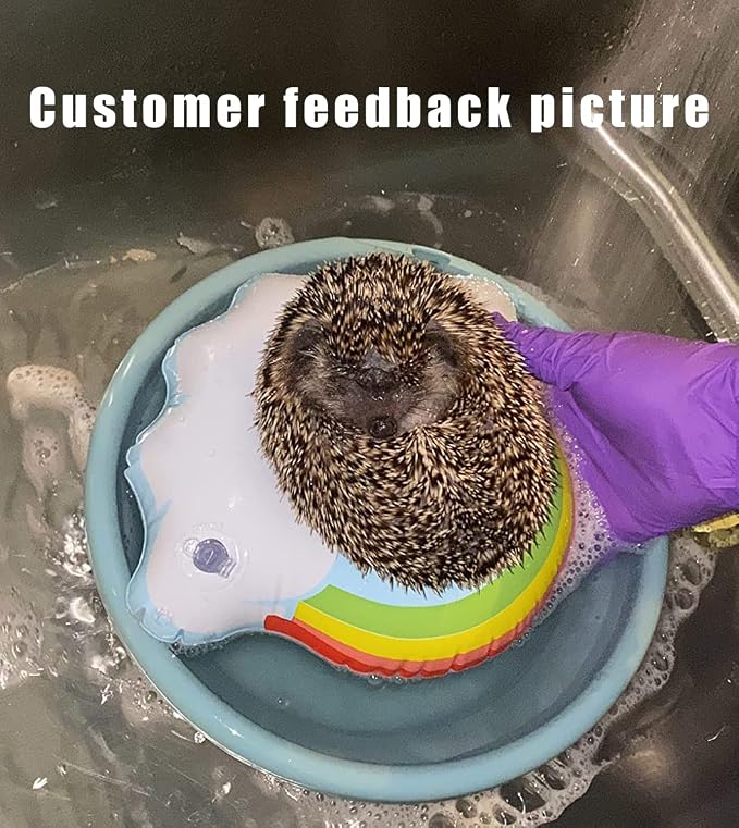 Hedgehog Bath Supplies Kit, Bathtub and Cleaning Brush - Image 7