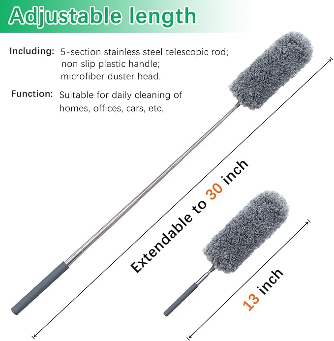 4 Pack Small Microfiber Feather Duster, - Image 2