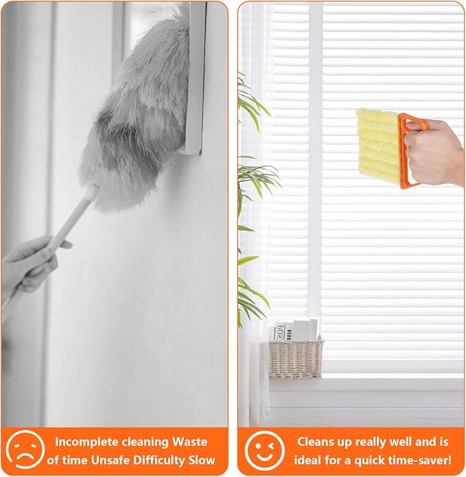 4Pcs Window Venetian Blind Cleaner Duster Tool, Feather Blind Duster - Image 5