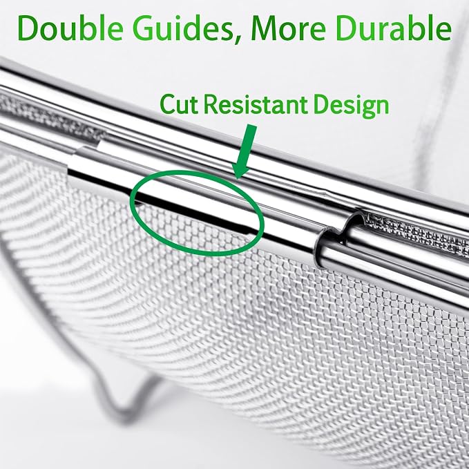 Tiawudi 6-Quart Large Over The Sink Colander, Heavy Duty 40% Thicker 18/8 - Image 5