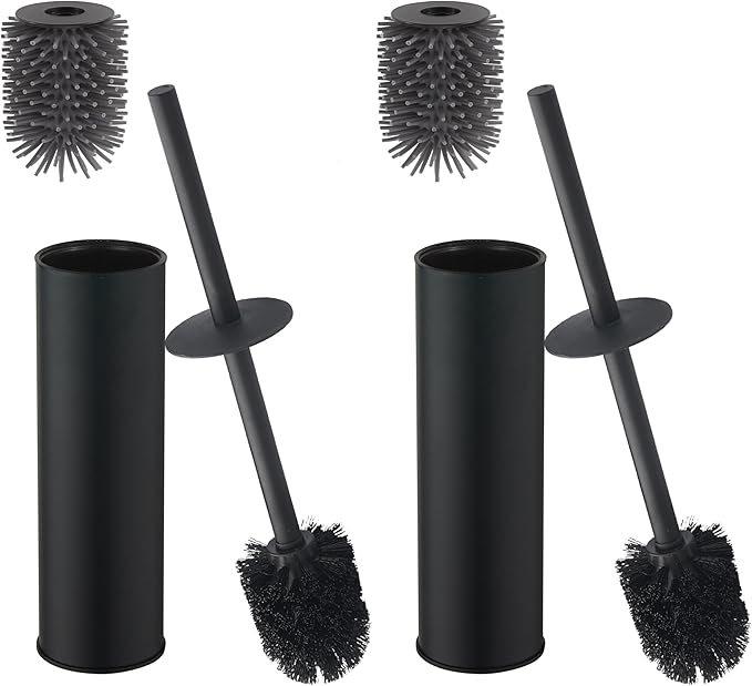Toilet Brush and Holder, Stainless Steel Toilet Brushes by KLDKLD