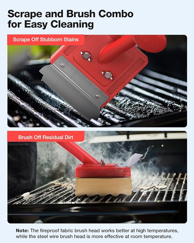 Grill Brush Bristle Free, Replaceable BBQ Cleaning Head, Safe Replacement - Image 5