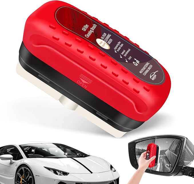 Automotive Oil Film Cleaning Brush, Car Glass Oil Film Cleaner Brush, Oil by Unknown