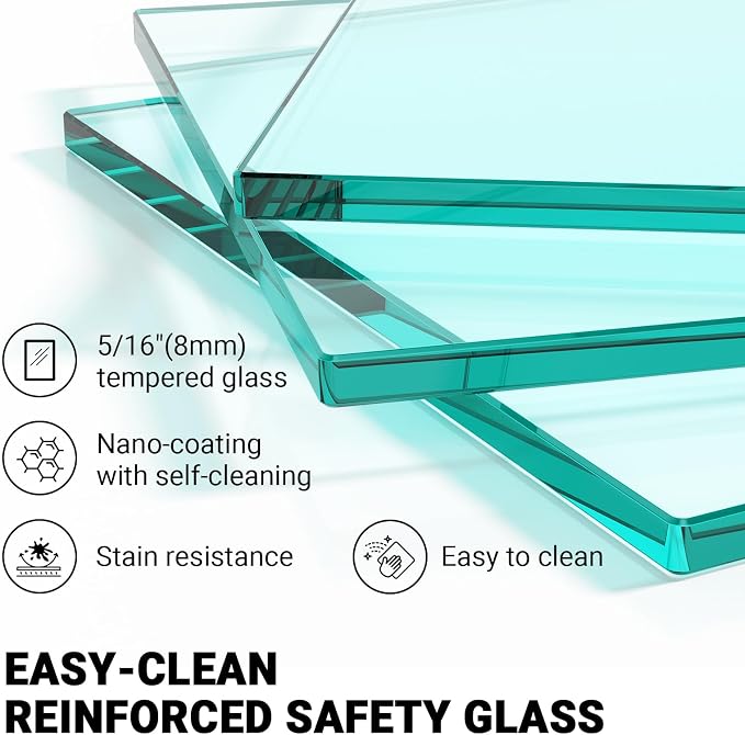 Frameless Sliding Shower Door 56–60 in W x 76 in H, 5/16" Clear Tempered Glass - Image 5