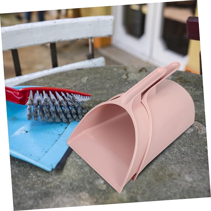 PRETYZOOM Ergonomic Handheld Dustpan Pink Long Handle Dust Pan Only - Image 4