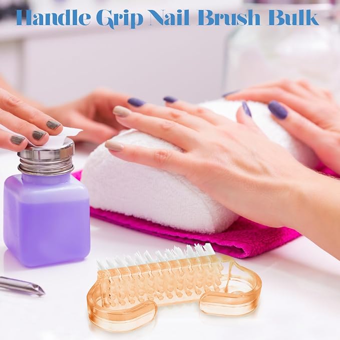Bokon 400 Pcs Handle Grip Nail Brush Bulk Fingernail Scrub Brush - Image 3
