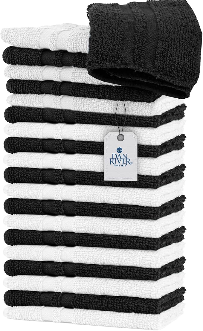 DAN RIVER 100% Cotton Washcloths 20 Pack Premium Quality Face and Body Cloth - Image 8