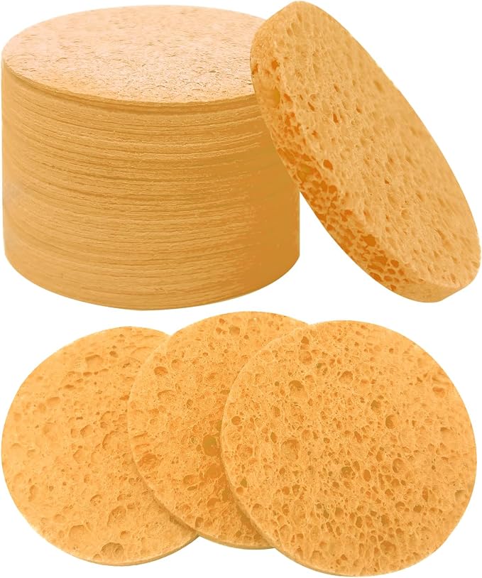 50-Count Large Compressed Facial Sponges by Mainlyrunmakeupsuppliers