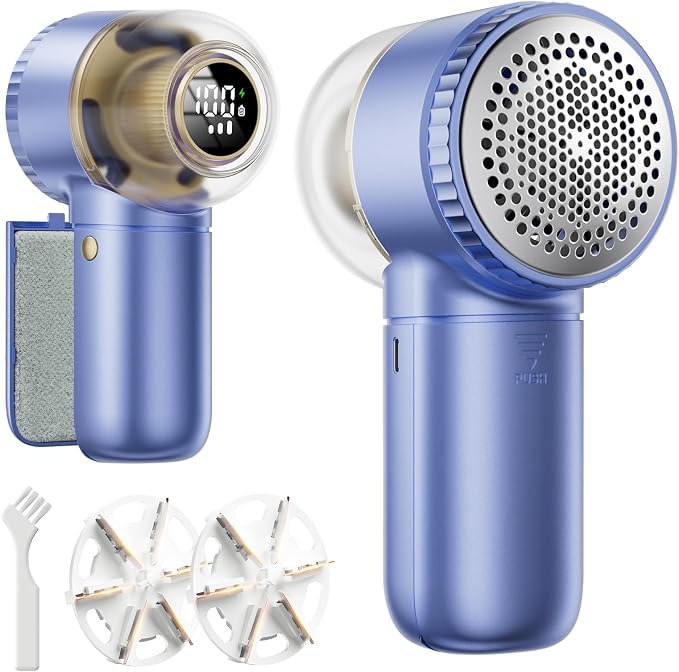 Fabric Shaver with Lint Brush, Large Lint Shaver with Digital Display, 3-Speeds by Fabricshaver