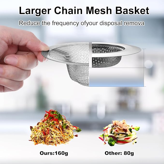 40pcs 4.5" Mesh Sink Strainer for Kitchen, Stainless Steel Mesh Sink Drain - Image 5