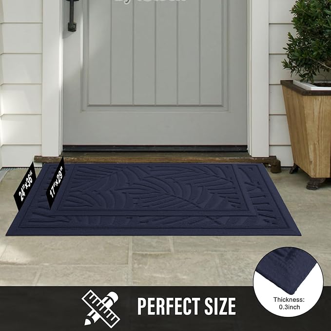 Front Door Mat, Absorbent Resist Dirt Welcome Door Mat Indoor Outdoor, - Image 6