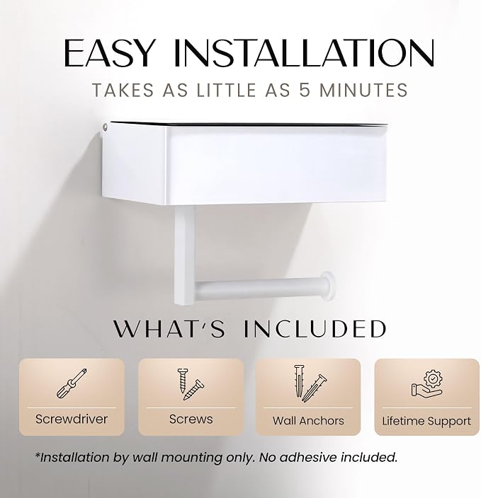 Day Moon™ White Toilet Paper Holder - Image 5