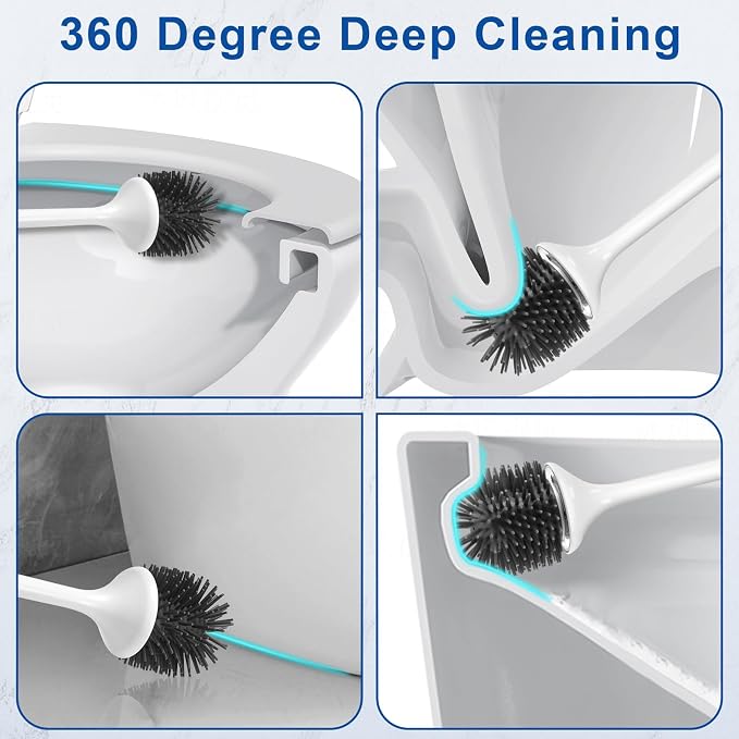 Electric Toilet Brush, Silicone Toilet Brush, Toilet Brush, Toilet Bowl Brush - Image 2