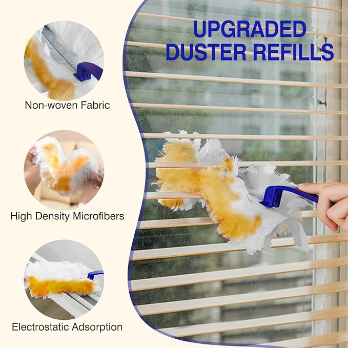 40 Count Duster Refills, Disposable Static Dust Removal Brush Replacement Head - Image 2