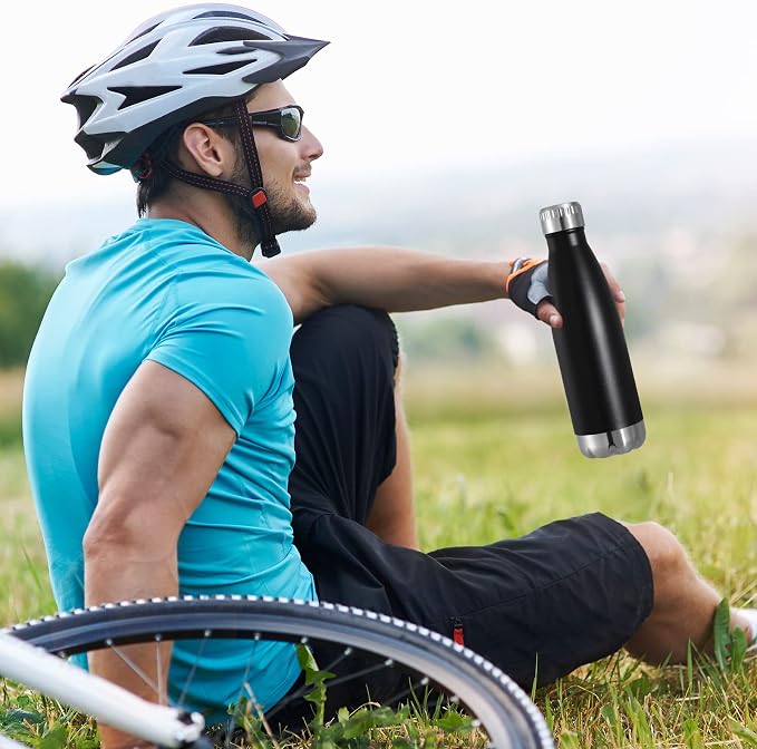 VEGOND 17oz Stainless Steel Water Bottles Bulk, Reusable Metal Sports Water - Image 7
