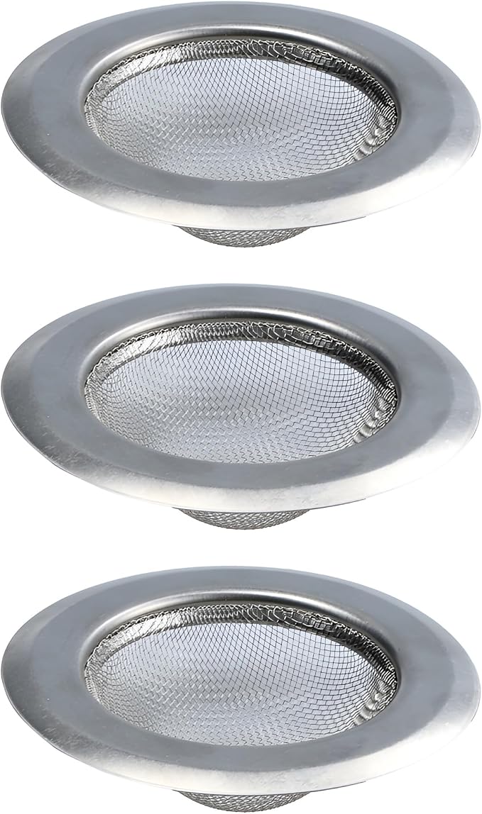 3PCS 4.5" Kitchen Sink Strainer, Stainless Steel Drain Strainers by Unknown