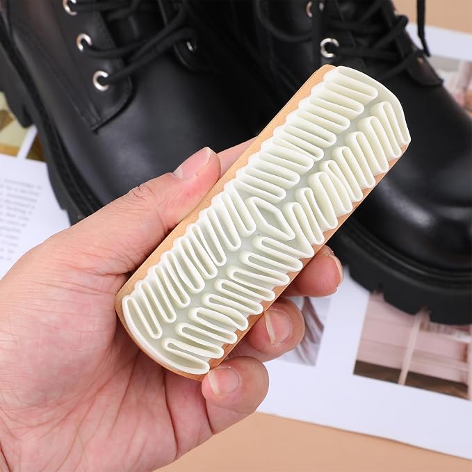 2 Pcs Suede Brushes for Shoes, Crepe Shoe Brush and Eraser - Image 3