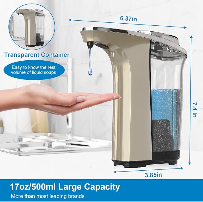 Automatic Soap Dispenser, Touchless Dish soap Dispenser 17oz/500ml - Image 3