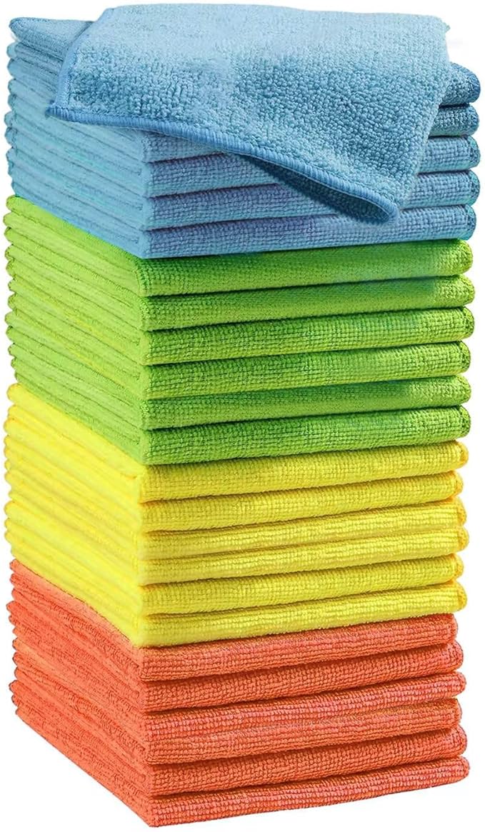 Microfiber Cleaning Cloths, Ultra Absorbent, Streak-Free, and Household Cleaning by ZODISTORE